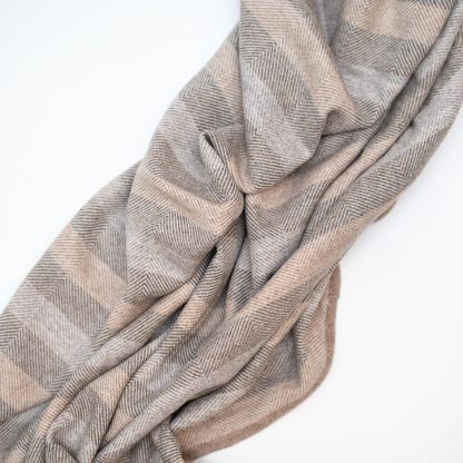 Soft and warm striped wool blend throw blanket - Image 8