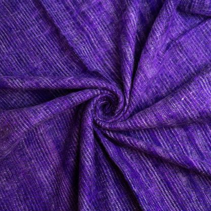 Dark purple contrast black tassel blend throw blanket - Image 3