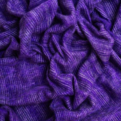 Dark purple contrast black tassel blend throw blanket - Image 2