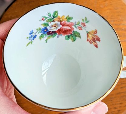 English Garden Bone China Cup and Saucer Set - Image 6