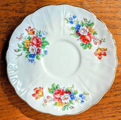 English Garden Bone China Cup and Saucer Set - Image 2