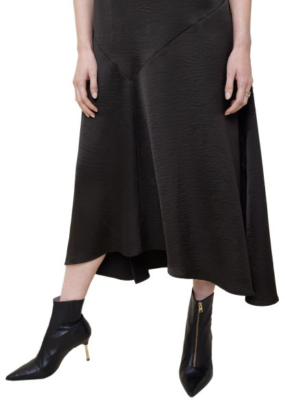 Black lace patchwork irregular dress - Image 3
