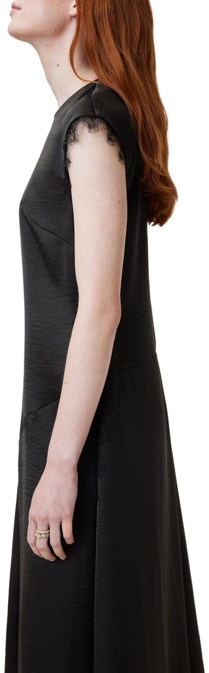 Black lace patchwork irregular dress - Image 2