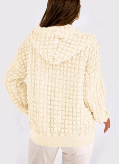 Off-White Waffle Hooded Zip-Up Jacket - Image 5