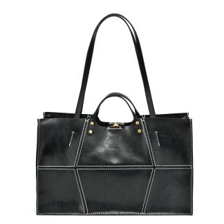 Black and white contrast large capacity handbag