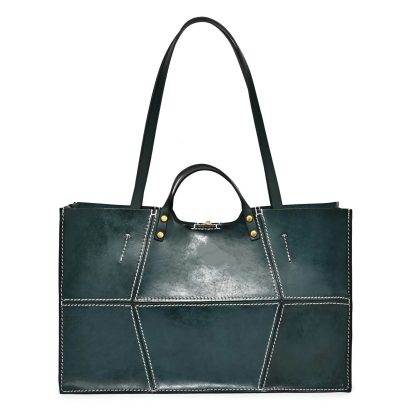 Black and white contrast large capacity handbag - Image 4