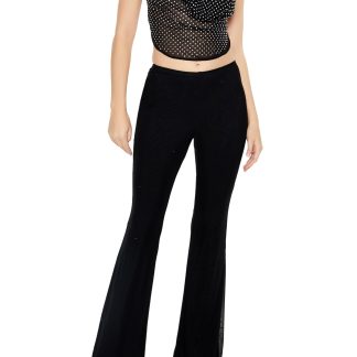 Black Diamond Slit Bootcut Casual Pants