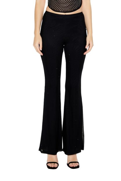 Black Diamond Slit Bootcut Casual Pants - Image 4