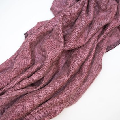 Soft Mist Berry Contrast Stitched Throw Blanket - Image 10