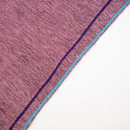 Soft Mist Berry Contrast Stitched Throw Blanket - Image 5