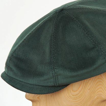 Dark green corduroy vintage newsboy cap - Image 8