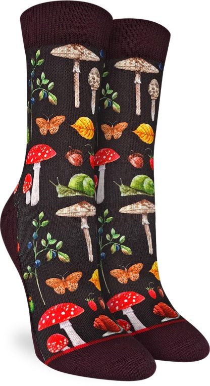 Forest mushroom and insect themed art socks - Image 3