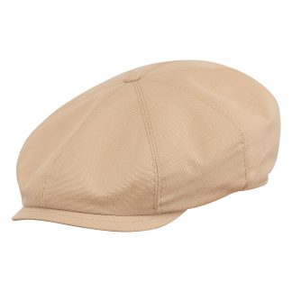Vintage light khaki newsboy cap