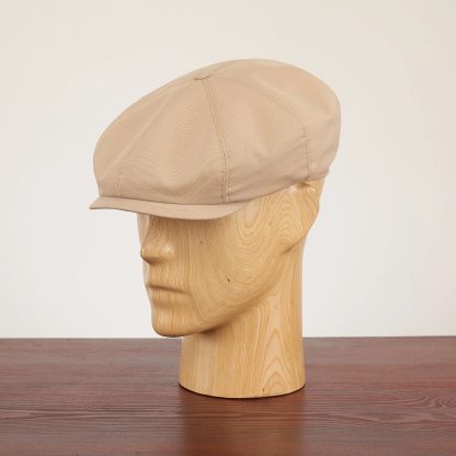 Vintage light khaki newsboy cap - Image 4