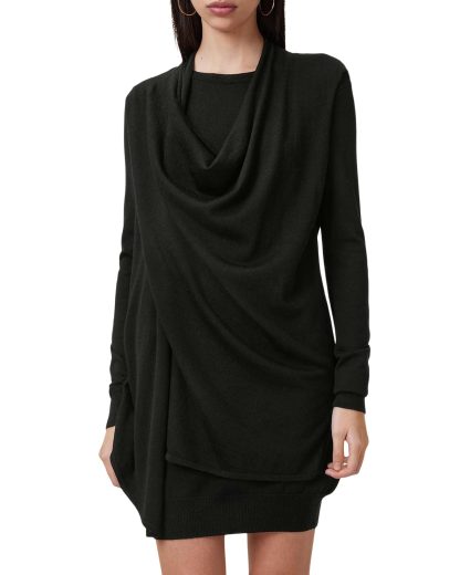 Black pile collar knit dress - Image 4