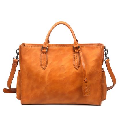 Vintage distressed leather men's briefcase - Image 8