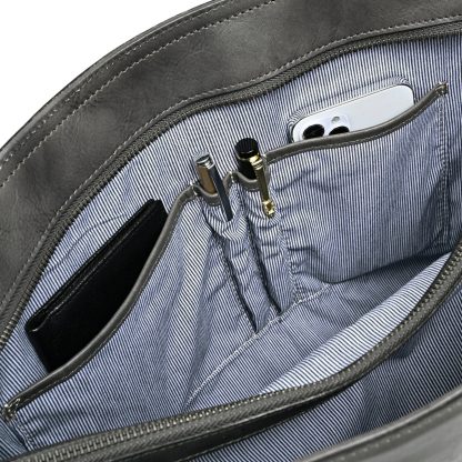 Vintage distressed leather men's briefcase - Image 4