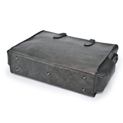 Vintage distressed leather men's briefcase - Image 2