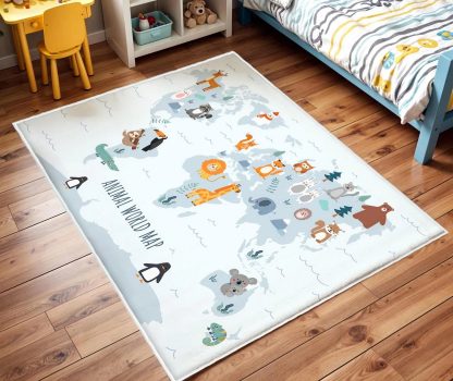 Animal World Map Children's Carpet - Image 4