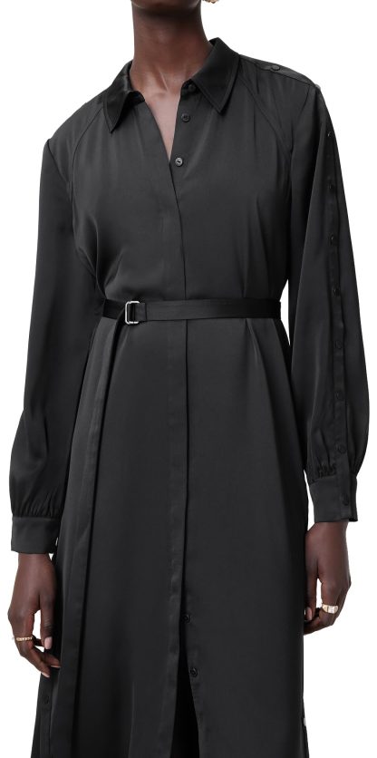 Black Tie Shirt Dress - Image 4