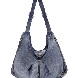 Vintage distressed leather shoulder bag