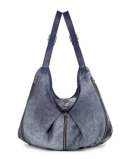Vintage distressed leather shoulder bag