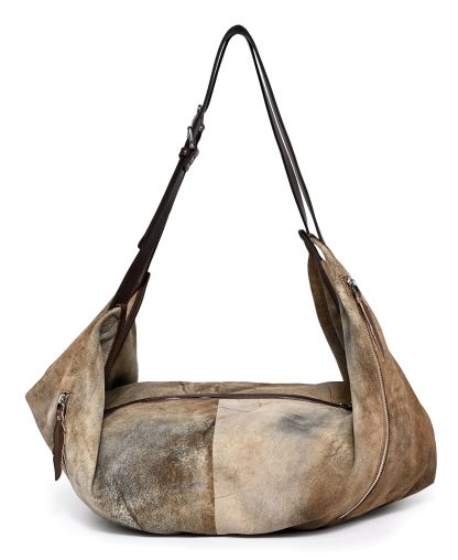 Vintage distressed leather shoulder bag - Image 5