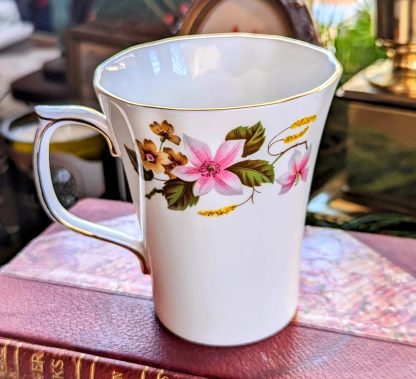Hand-painted floral bone china mug - Image 4
