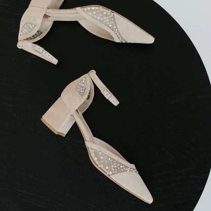 Soft yarn star diamond thick-heeled sandals - Image 6