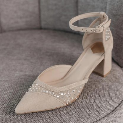 Soft yarn star diamond thick-heeled sandals - Image 4