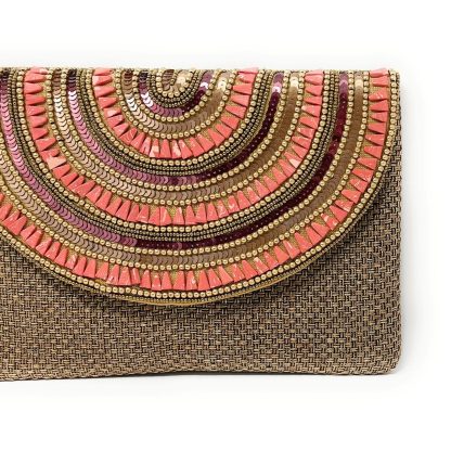 Bohemian Scalloped Gradient Beaded Sequin Clutch - Image 6