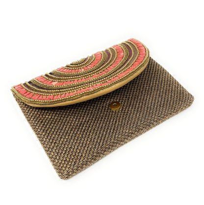 Bohemian Scalloped Gradient Beaded Sequin Clutch - Image 5