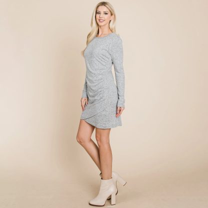 Slouchy Fit Knit Pleated Dress - Image 2