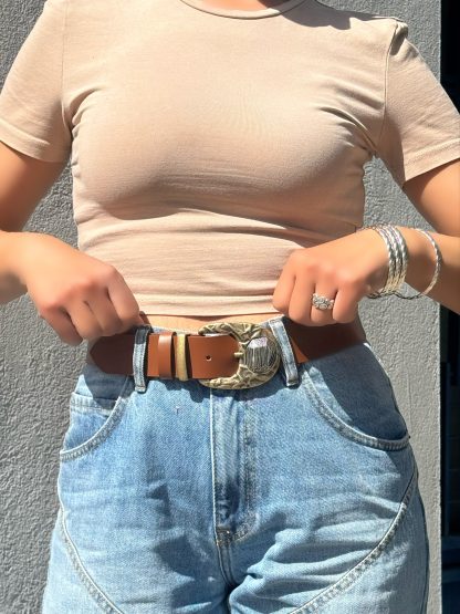 American casual brown belt - Image 5