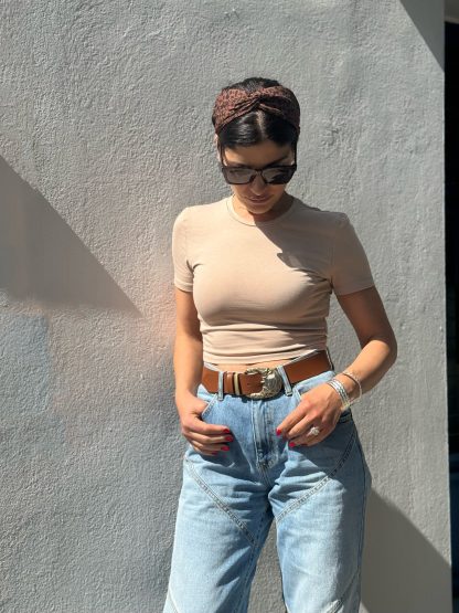 American casual brown belt - Image 3