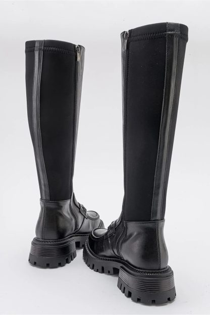Cool elastic patchwork thick-soled boots - Image 7