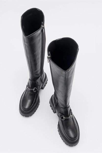 Cool elastic patchwork thick-soled boots - Image 5