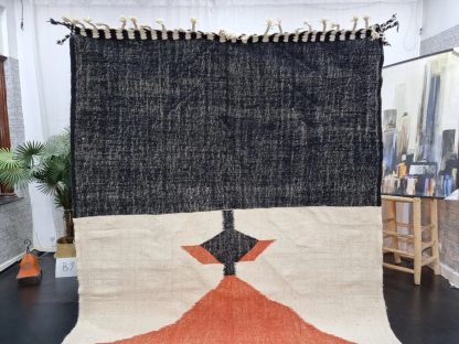 Focus contrasting color geometric tassel rug - Image 9