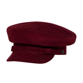 Burgundy corduroy vintage beret