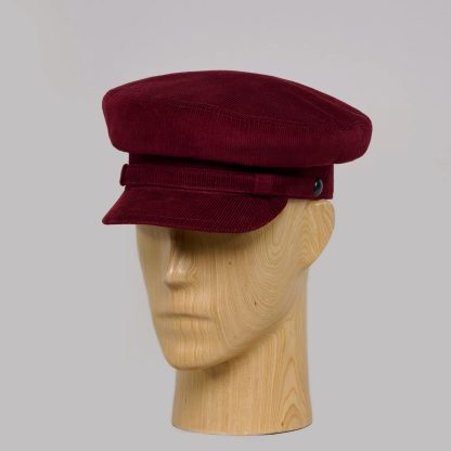 Burgundy corduroy vintage beret - Image 3