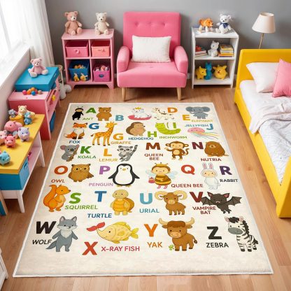 Cartoon Animal Alphabet Encyclopedia Carpet - Image 3