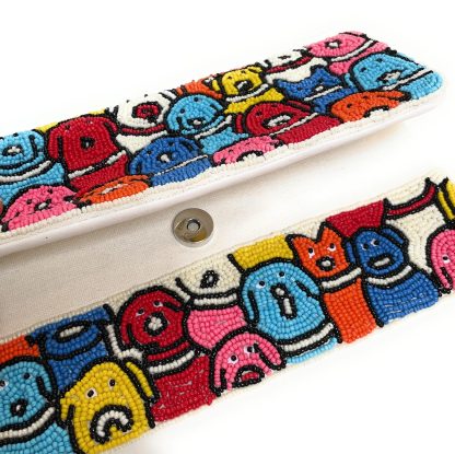Childlike cute dog cluster hand-beaded clutch - Image 7