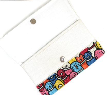 Childlike cute dog cluster hand-beaded clutch - Image 6