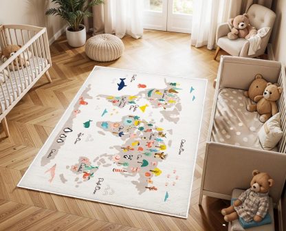 Colorful and fun world map children's carpet - Image 3