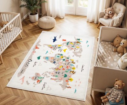 Colorful and fun world map children's carpet - Image 2