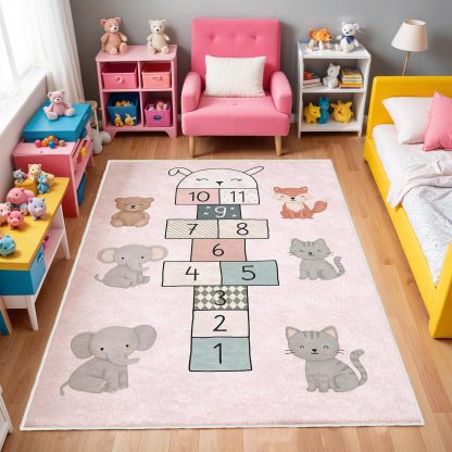 Cute Pet Paradise Hopscotch Children's Carpet - Image 2