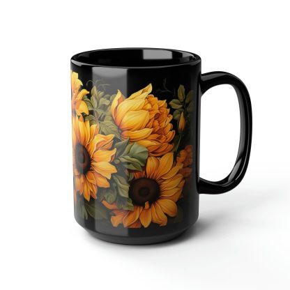Sunflower Black Glaze Mug - Image 7