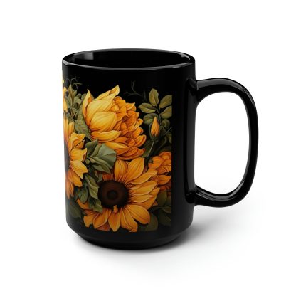 Sunflower Black Glaze Mug - Image 5