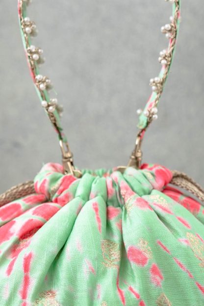Spring Flower Pearl Embroidered Handbag - Image 5