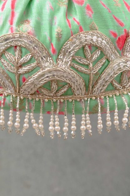 Spring Flower Pearl Embroidered Handbag - Image 3